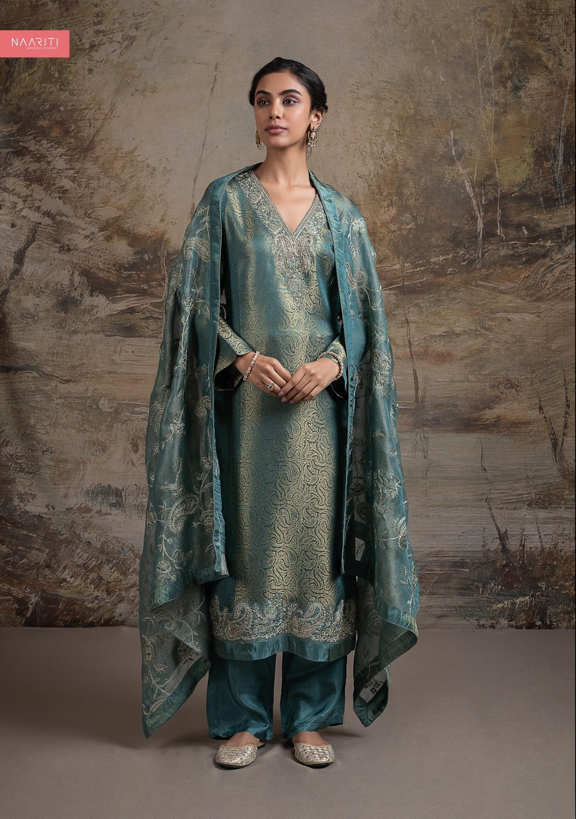 Skara Naariti Silk Pant Style Suits Wholesaler Gujarat
