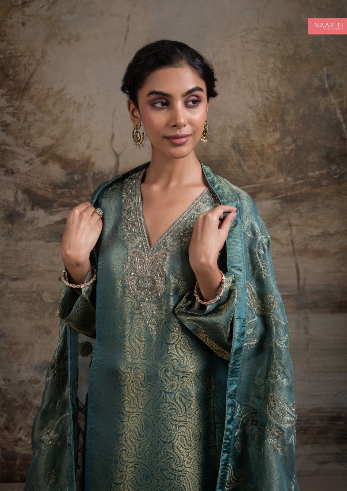 Skara Naariti Silk Pant Style Suits Wholesaler Gujarat