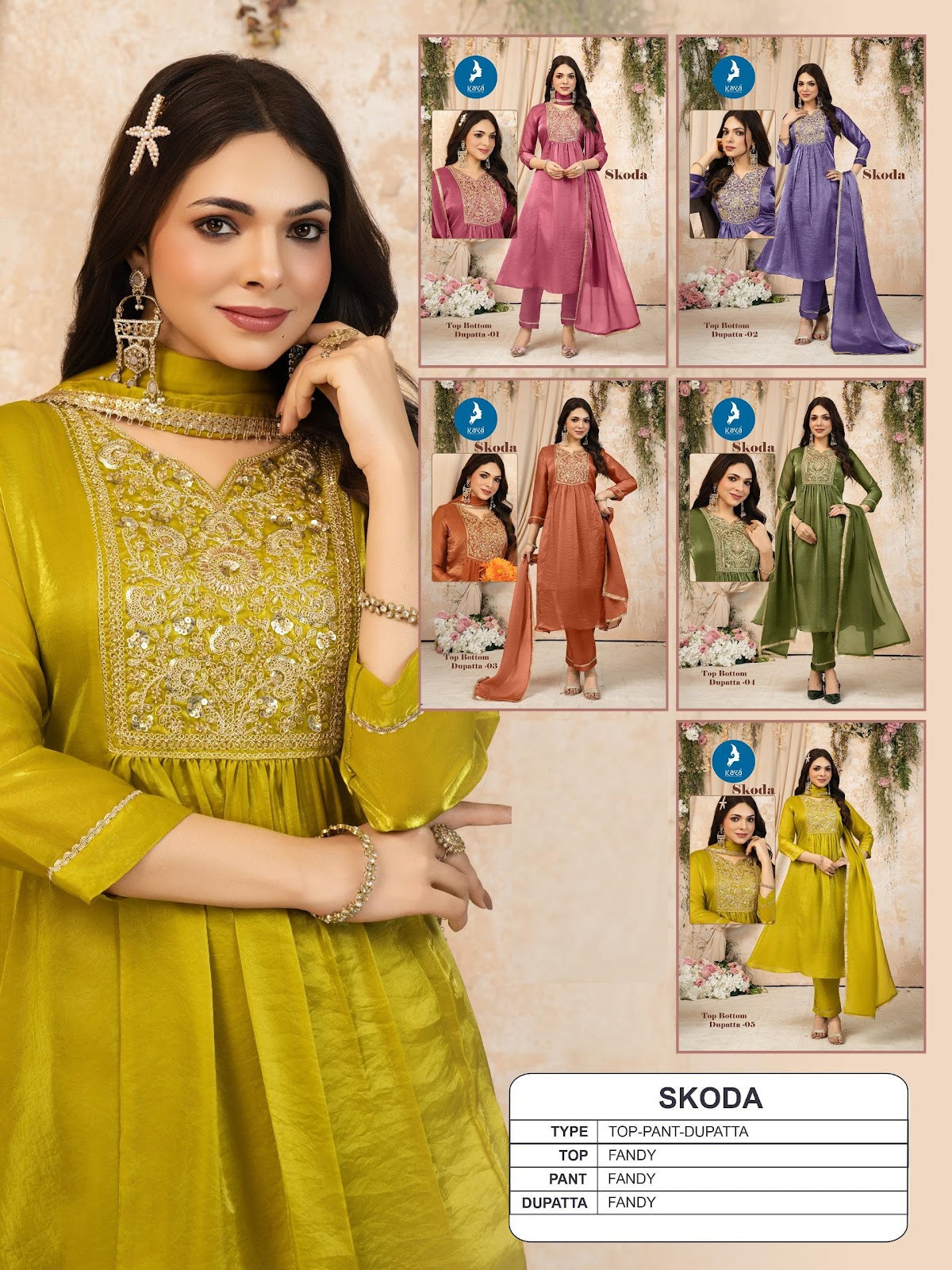 Skoda Kaya Trends Silk Readymade Anarkali Suits Wholesale Price
