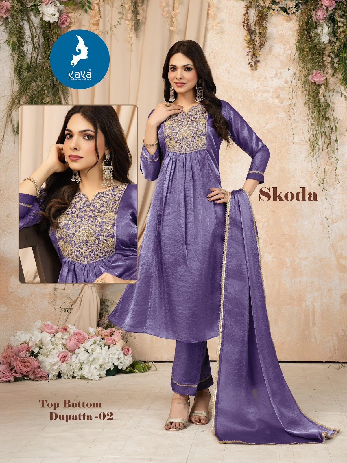 Skoda Kaya Trends Silk Readymade Anarkali Suits Wholesale Price