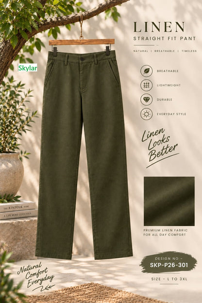 Skp-P26-301 Skylar Linen Mens Pants Wholesale Price