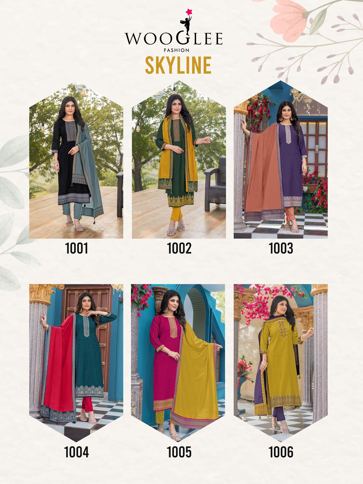 Sky Line Wooglee Vetican Readymade Suits Exporter Ahmedabad