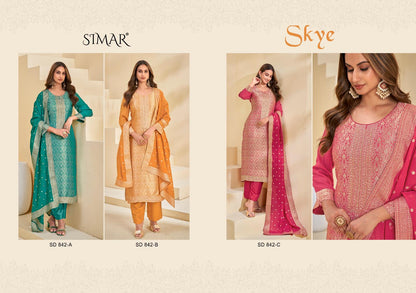 Skye Simar Pure Viscose Pant Style Suits Wholesaler India