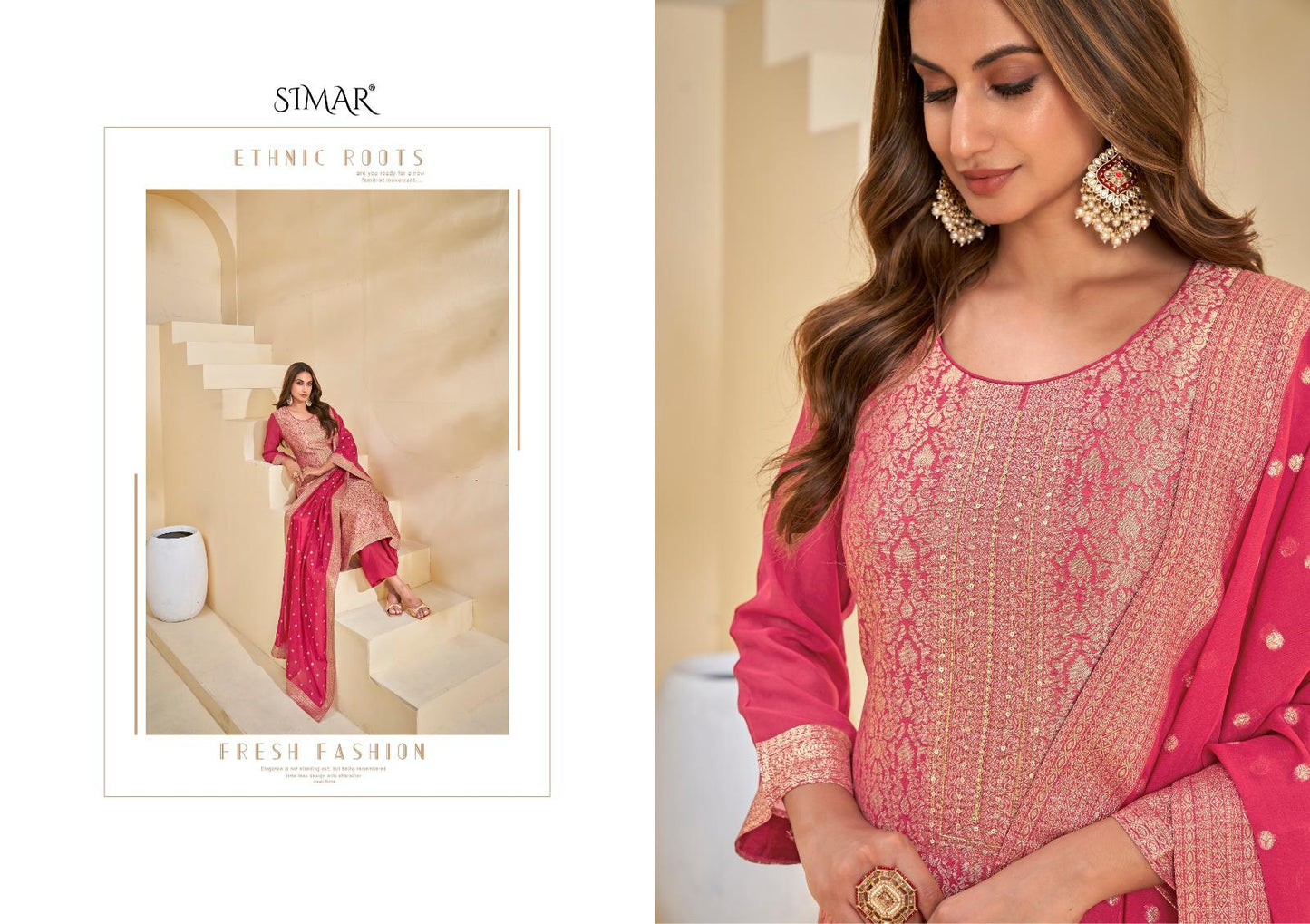 Skye Simar Pure Viscose Pant Style Suits Wholesaler India