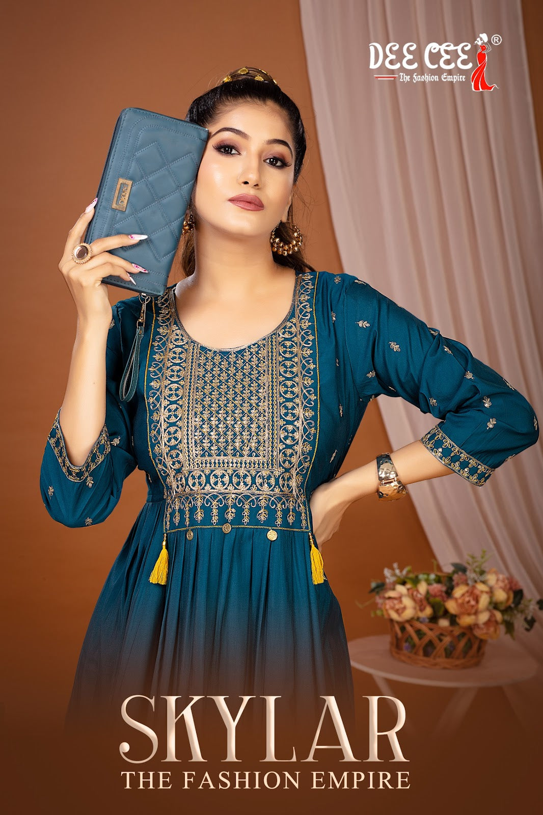 Skylar Deecee Roman Silk Anarkali Kurtis Wholesale Price