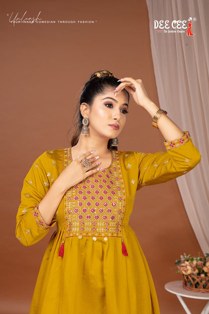 Skylar Deecee Roman Silk Anarkali Kurtis Wholesale Price