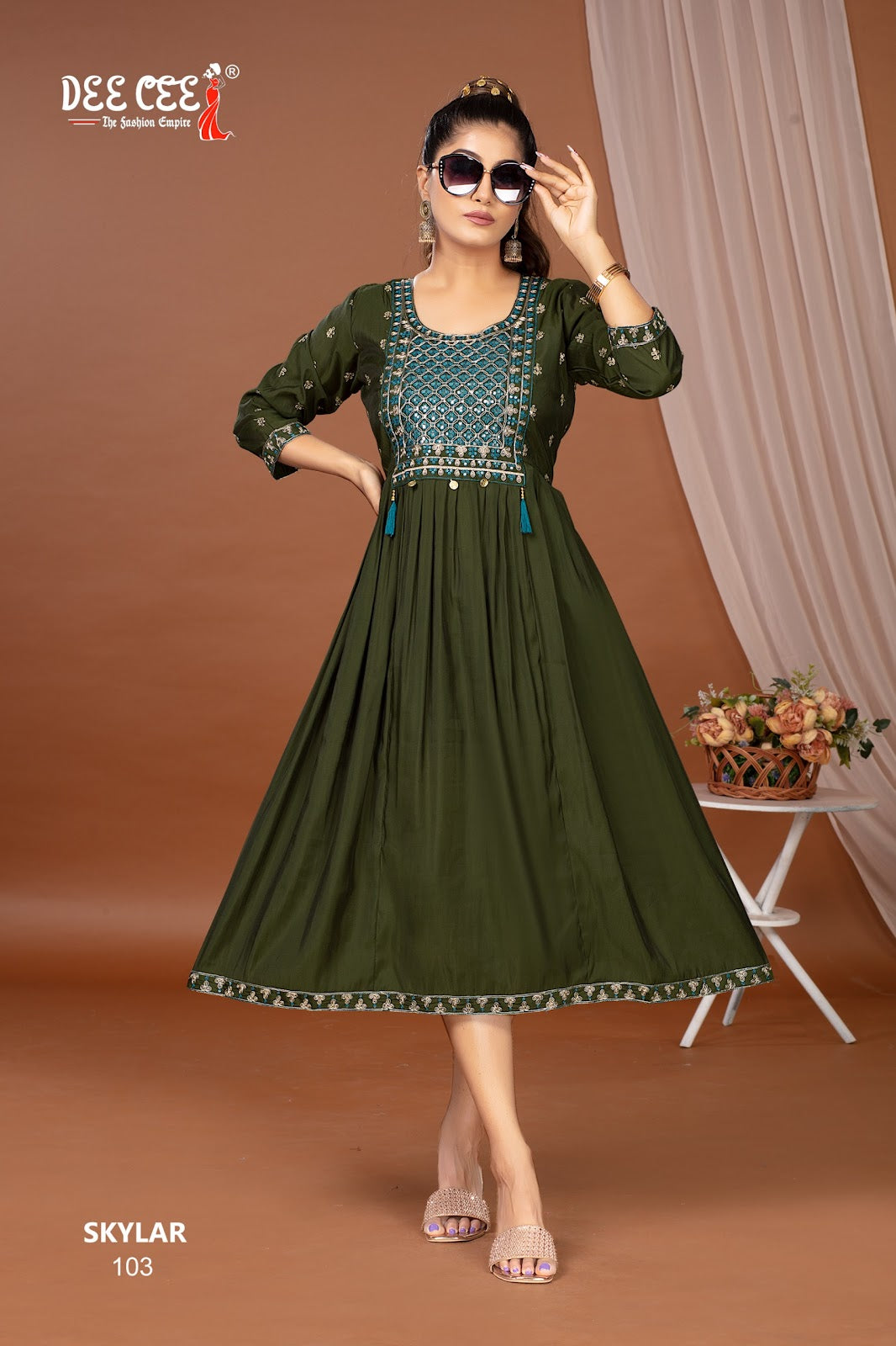 Skylar Deecee Roman Silk Anarkali Kurtis Wholesale Price