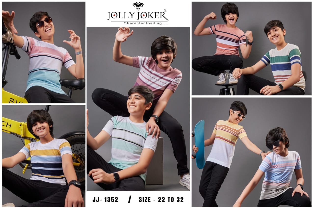 Sleeve And Bottom Rib Jj 1352 Jolly Joker Boys Tshirt Exporter India