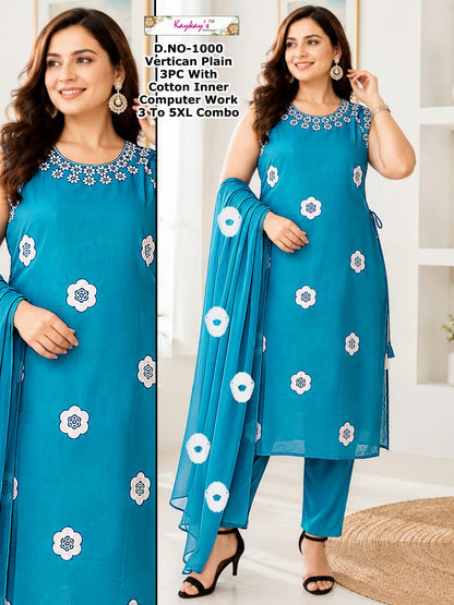 Sleeveless 0509 Kaykay Vertican Readymade Pant Style Suits Supplier Ahmedabad