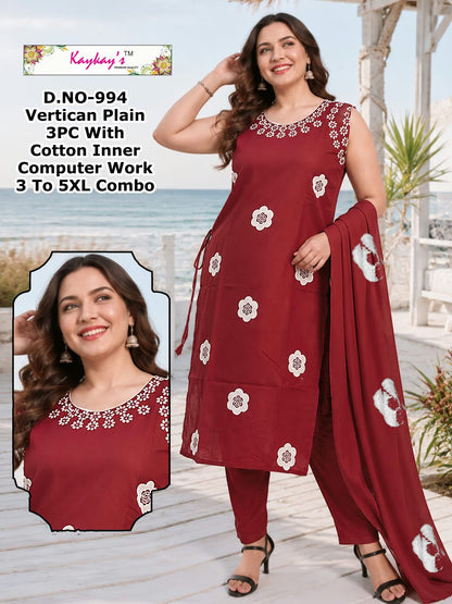 Sleeveless 0509 Kaykay Vertican Readymade Pant Style Suits Supplier Ahmedabad