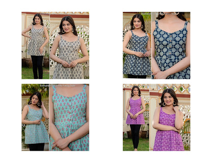 Sleeveless 0705 Mfs Cotton Fancy Tops Wholesale Rate