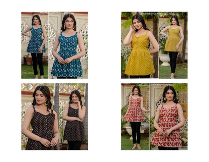 Sleeveless 0705 Mfs Cotton Fancy Tops Wholesale Rate