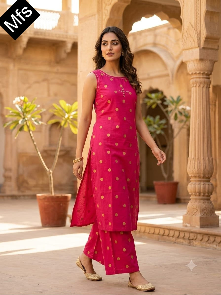 Sleeveless 110726 Mfs Cotton Co Ord Set Wholesaler Gujarat