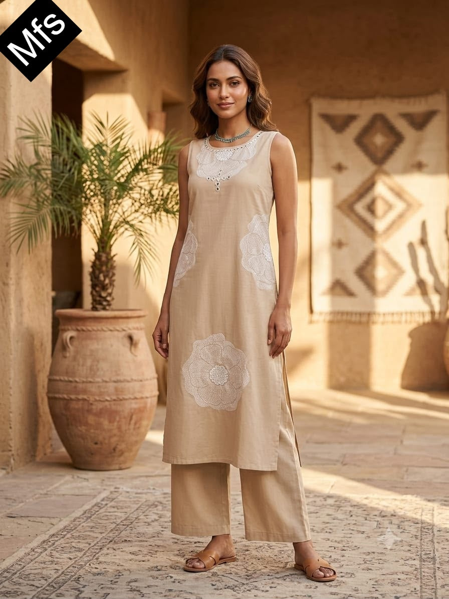 Sleeveless 110726 Mfs Cotton Co Ord Set Wholesaler Gujarat