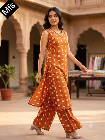 Sleeveless 110726 Mfs Cotton Co Ord Set Wholesaler Gujarat