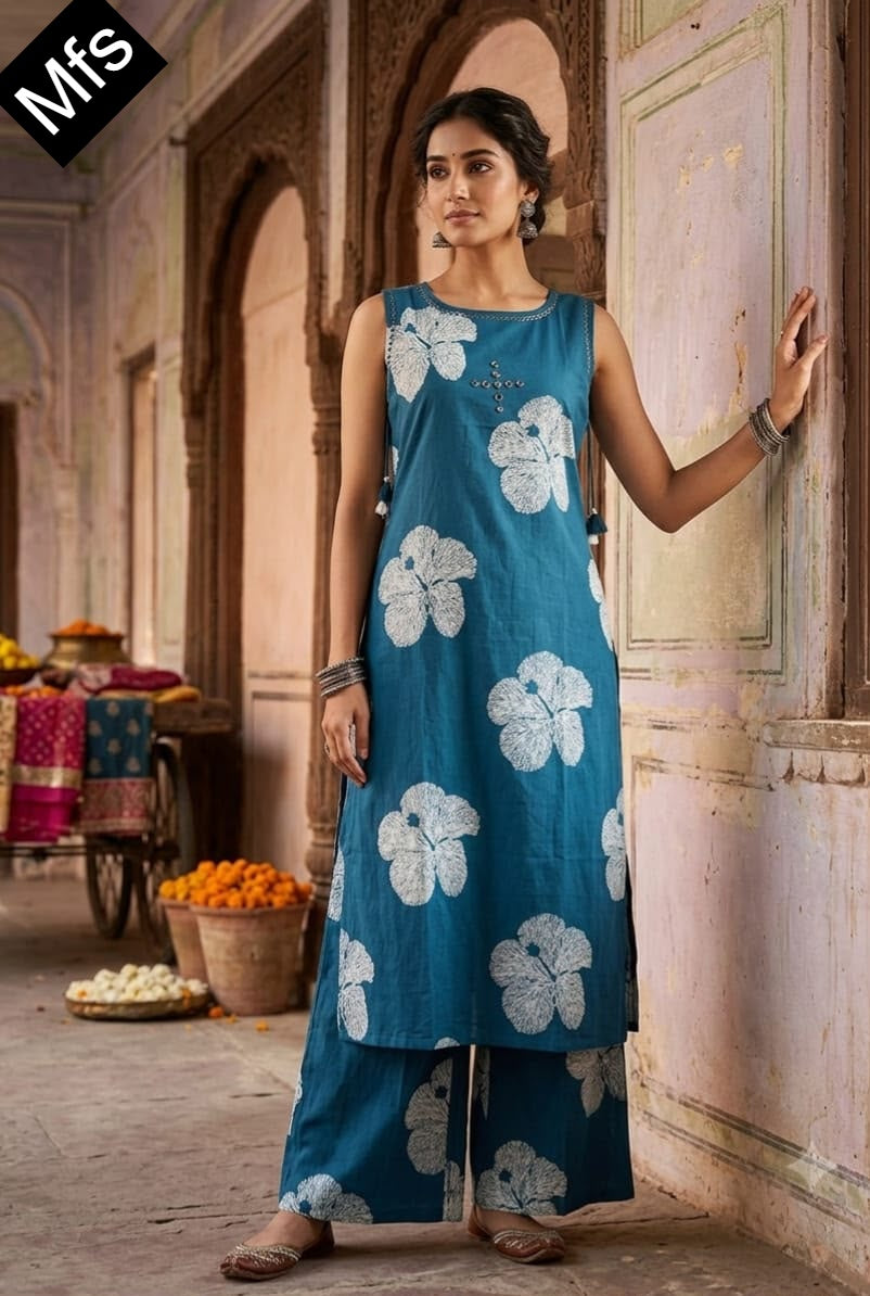 Sleeveless 110726 Mfs Cotton Co Ord Set Wholesaler Gujarat