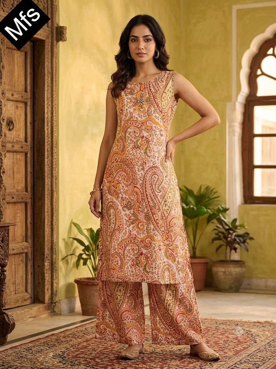 Sleeveless 110726 Mfs Cotton Co Ord Set Wholesaler Gujarat