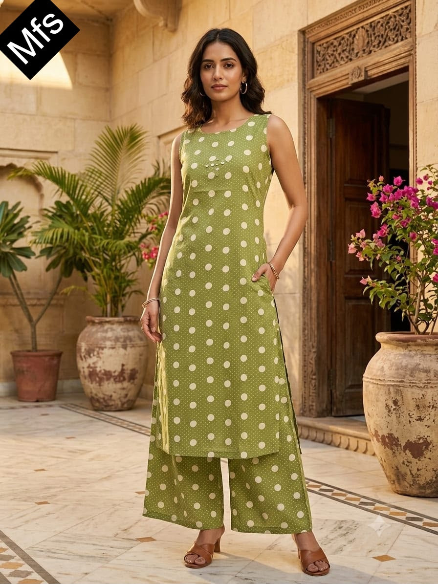 Sleeveless 110726 Mfs Cotton Co Ord Set Wholesaler Gujarat