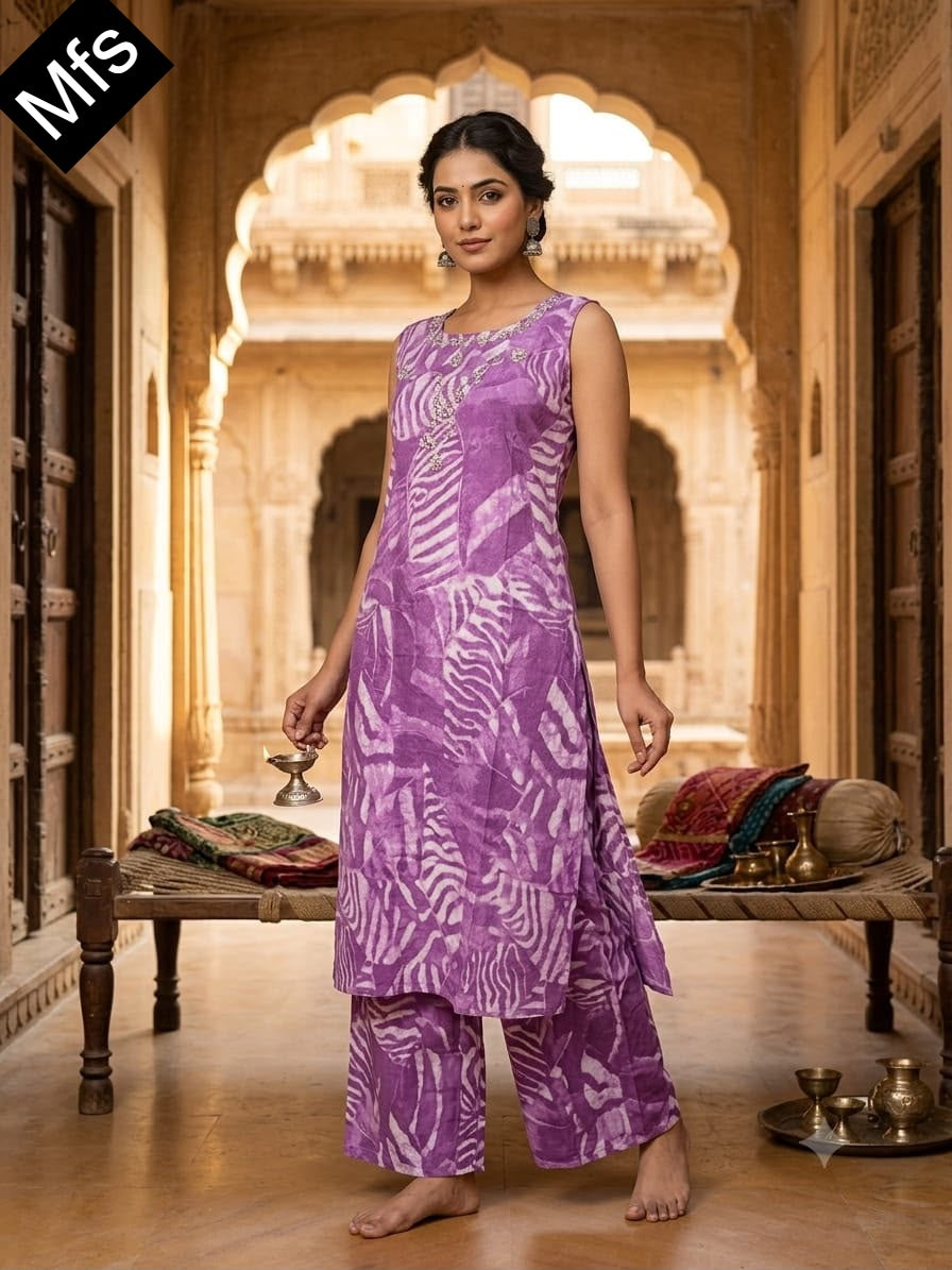 Sleeveless 110726 Mfs Cotton Co Ord Set Wholesaler Gujarat
