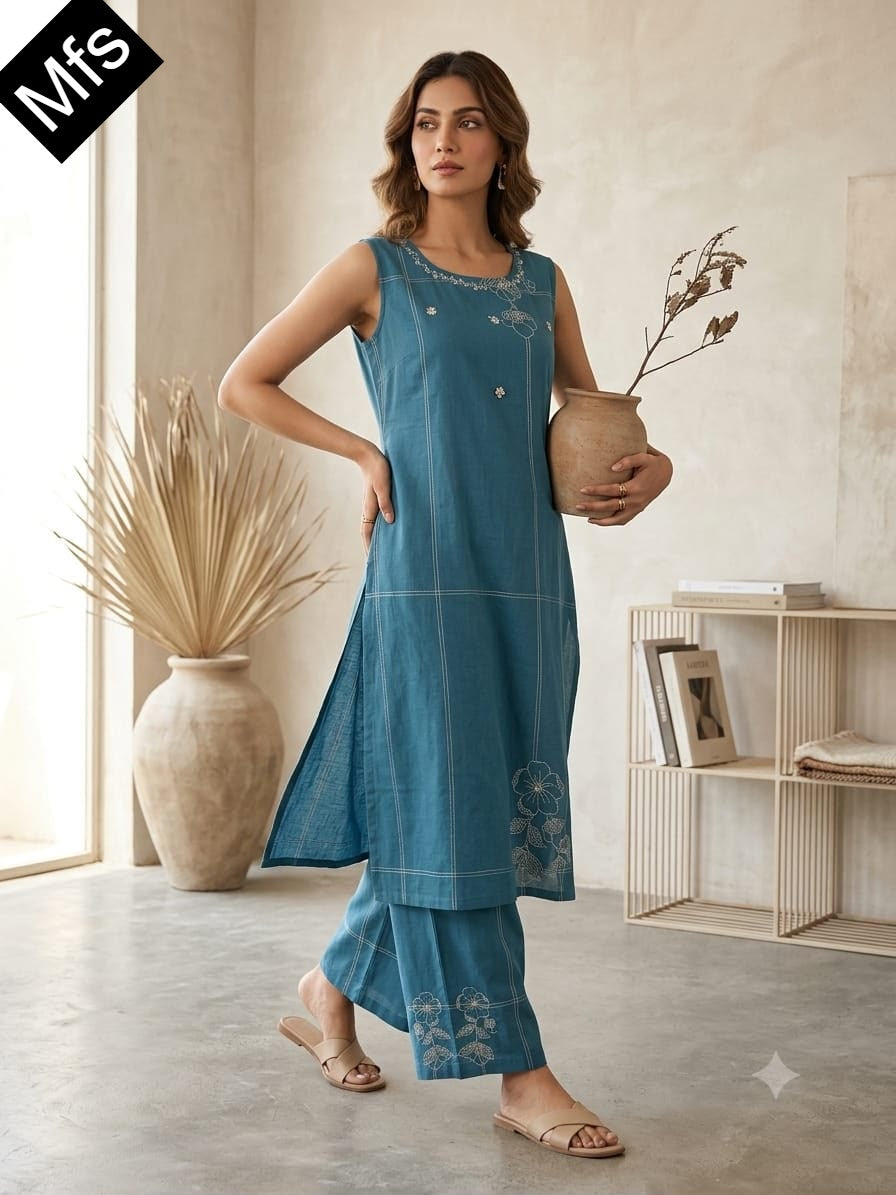Sleeveless 110726 Mfs Cotton Co Ord Set Wholesaler Gujarat