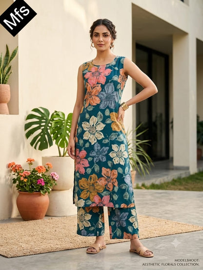 Sleeveless 110726 Mfs Cotton Co Ord Set Wholesaler Gujarat