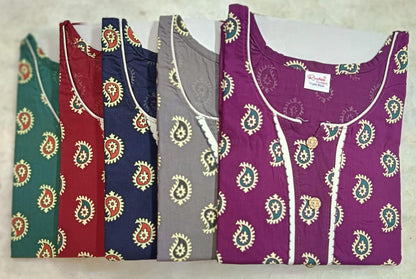 Sleeveless 1705 Ruchee Fashion Cotton Night Gowns Exporter