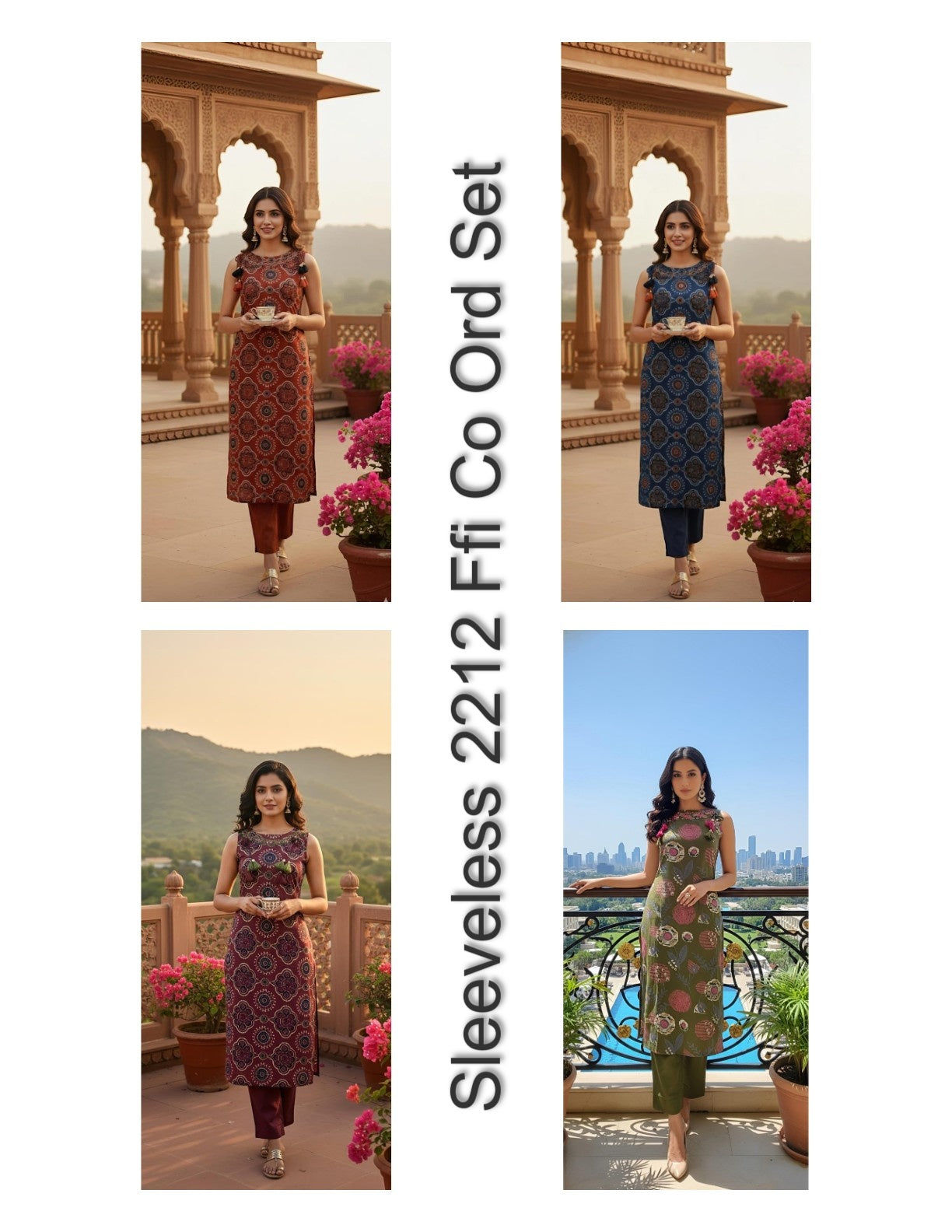 Sleeveless 2212 Ffi Cotton Co Ord Set Manufacturer India