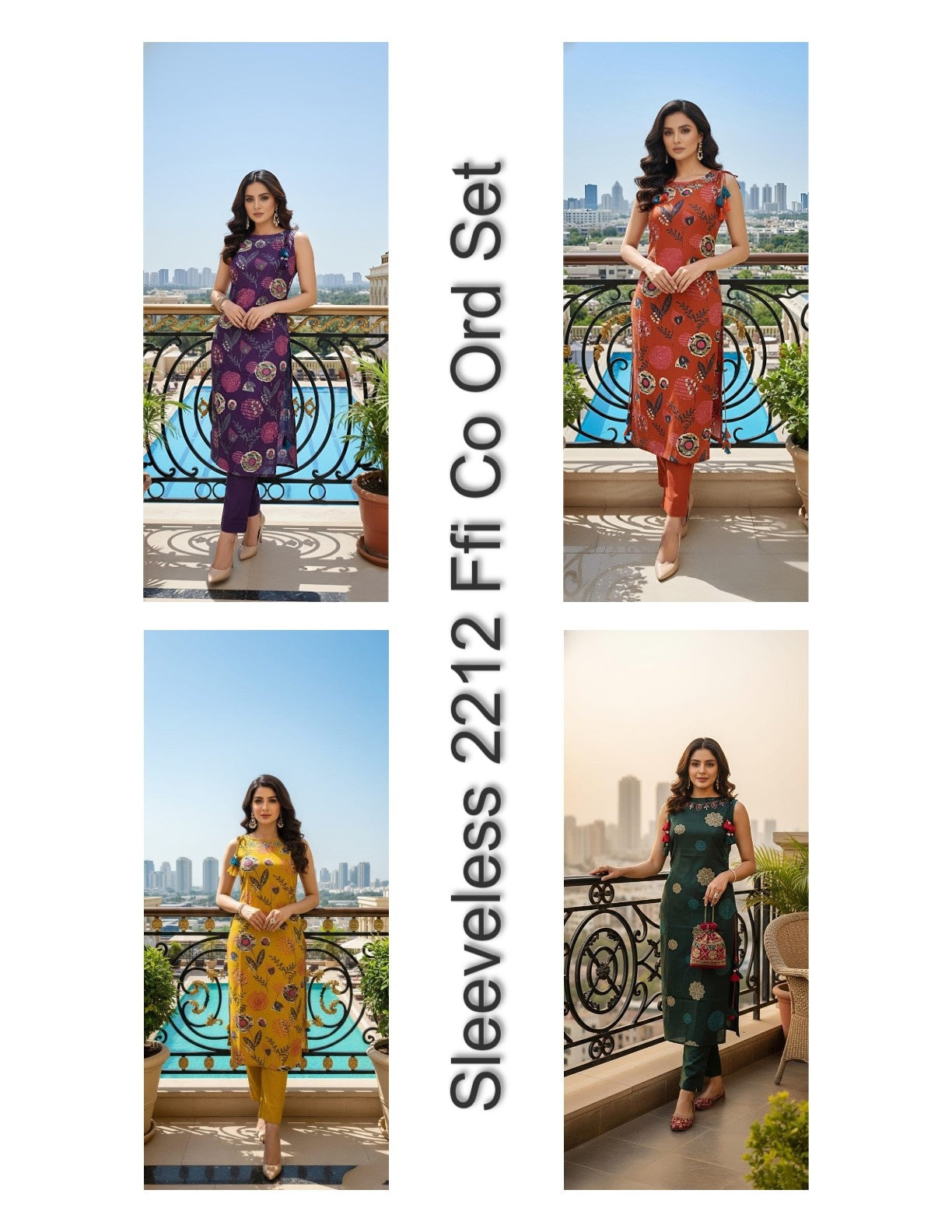 Sleeveless 2212 Ffi Cotton Co Ord Set Manufacturer India