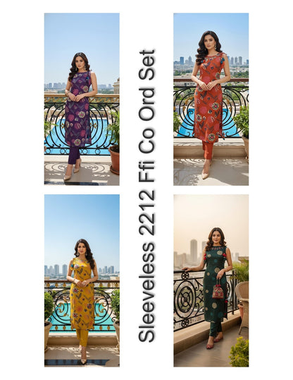 Sleeveless 2212 Ffi Cotton Co Ord Set Manufacturer India