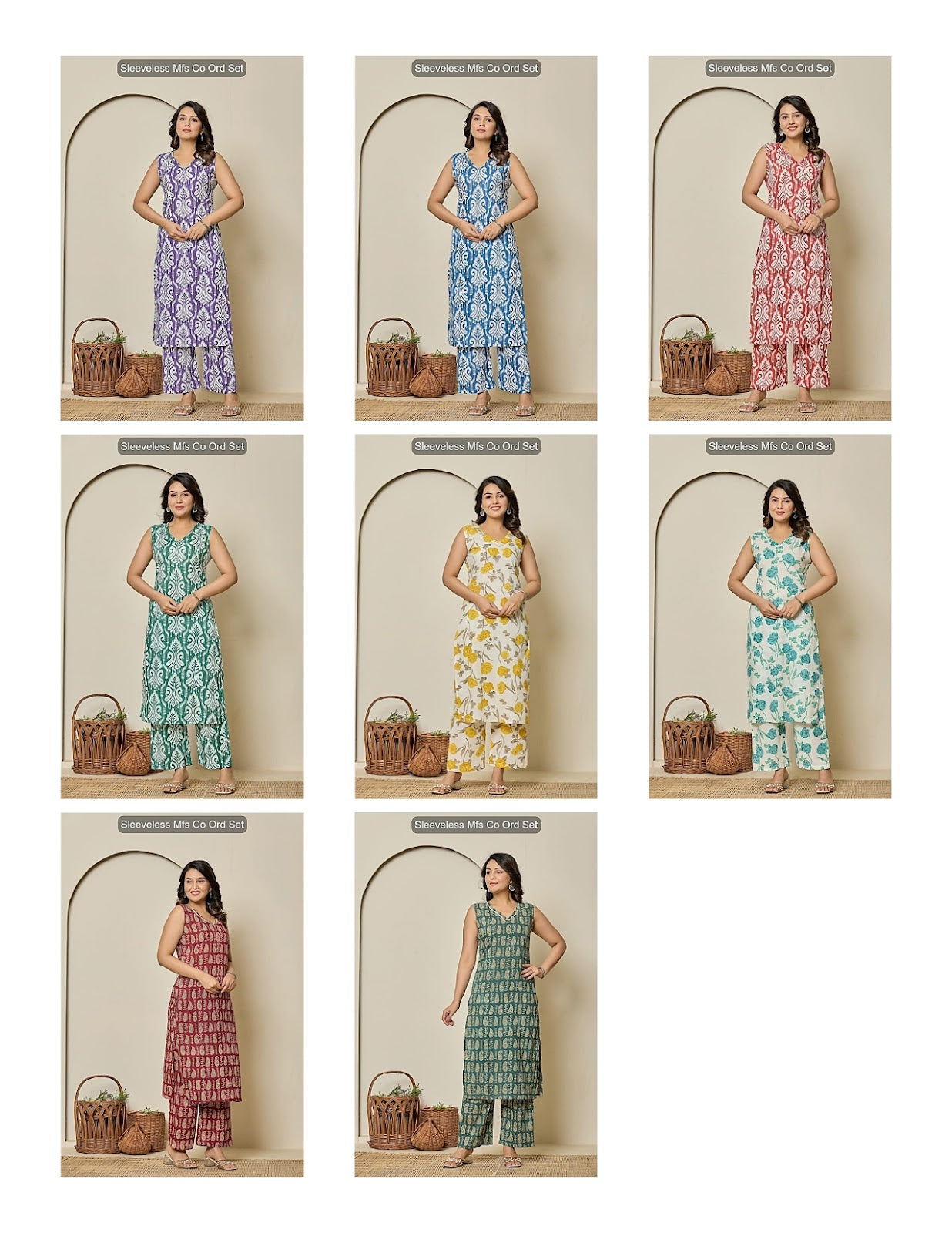 Sleeveless Mfs Cotton Co Ord Set Exporter Gujarat