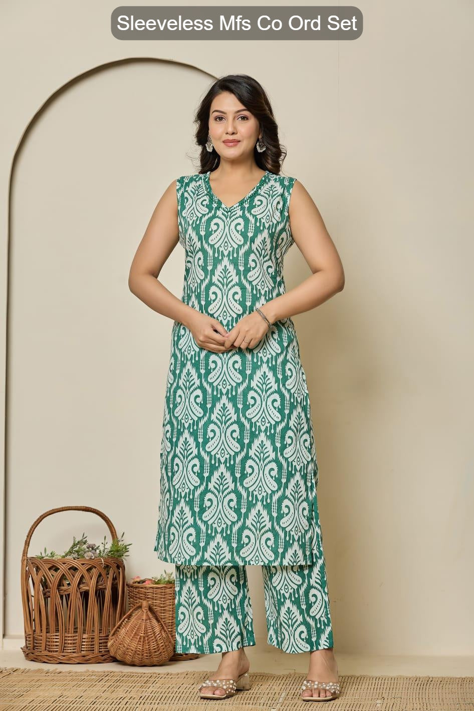 Sleeveless Mfs Cotton Co Ord Set Exporter Gujarat