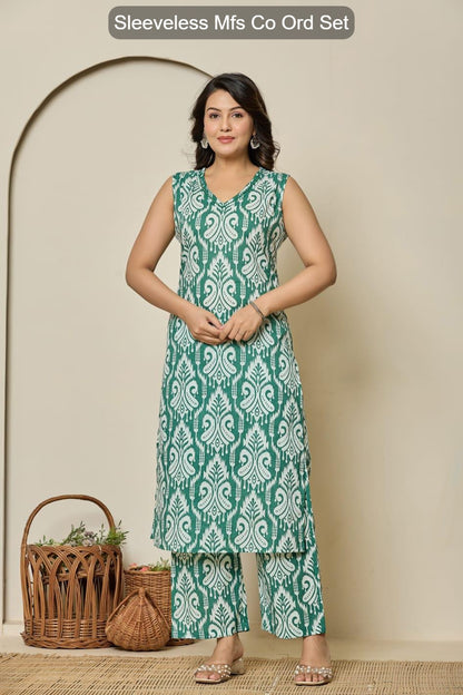 Sleeveless Mfs Cotton Co Ord Set Exporter Gujarat