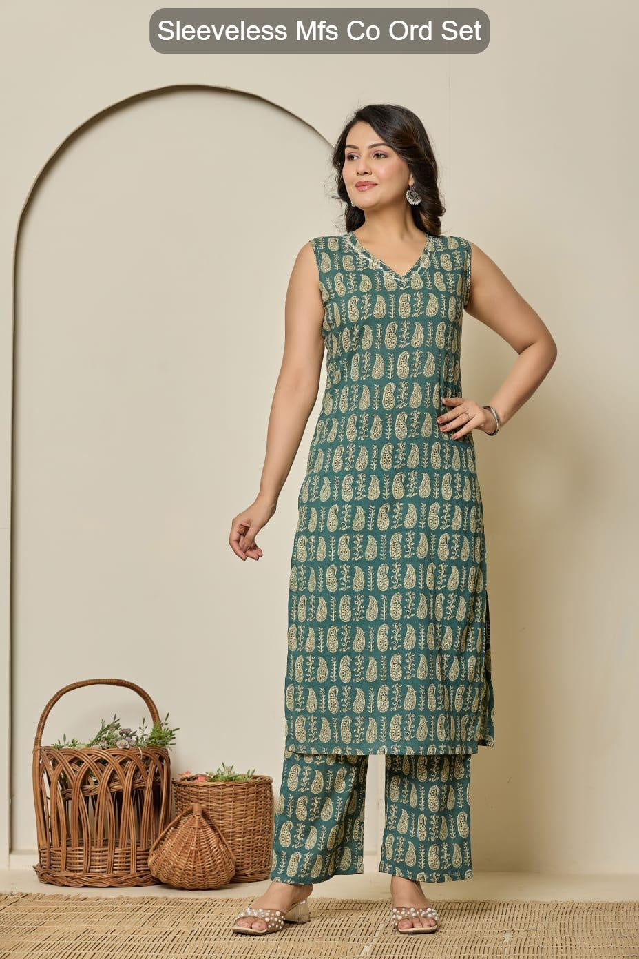 Sleeveless Mfs Cotton Co Ord Set Exporter Gujarat