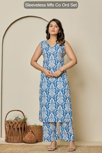 Sleeveless Mfs Cotton Co Ord Set Exporter Gujarat