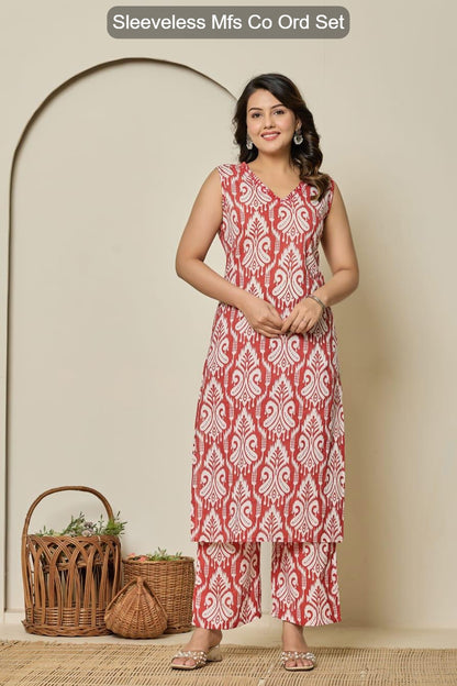 Sleeveless Mfs Cotton Co Ord Set Exporter Gujarat