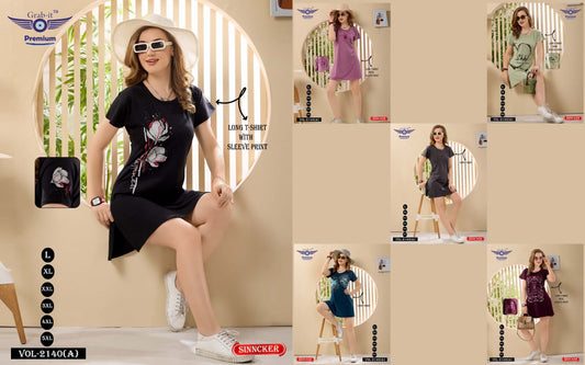 Sleeves Print Vol 2140 A Grab It Sinker Women Long Tshirt Supplier Gujarat