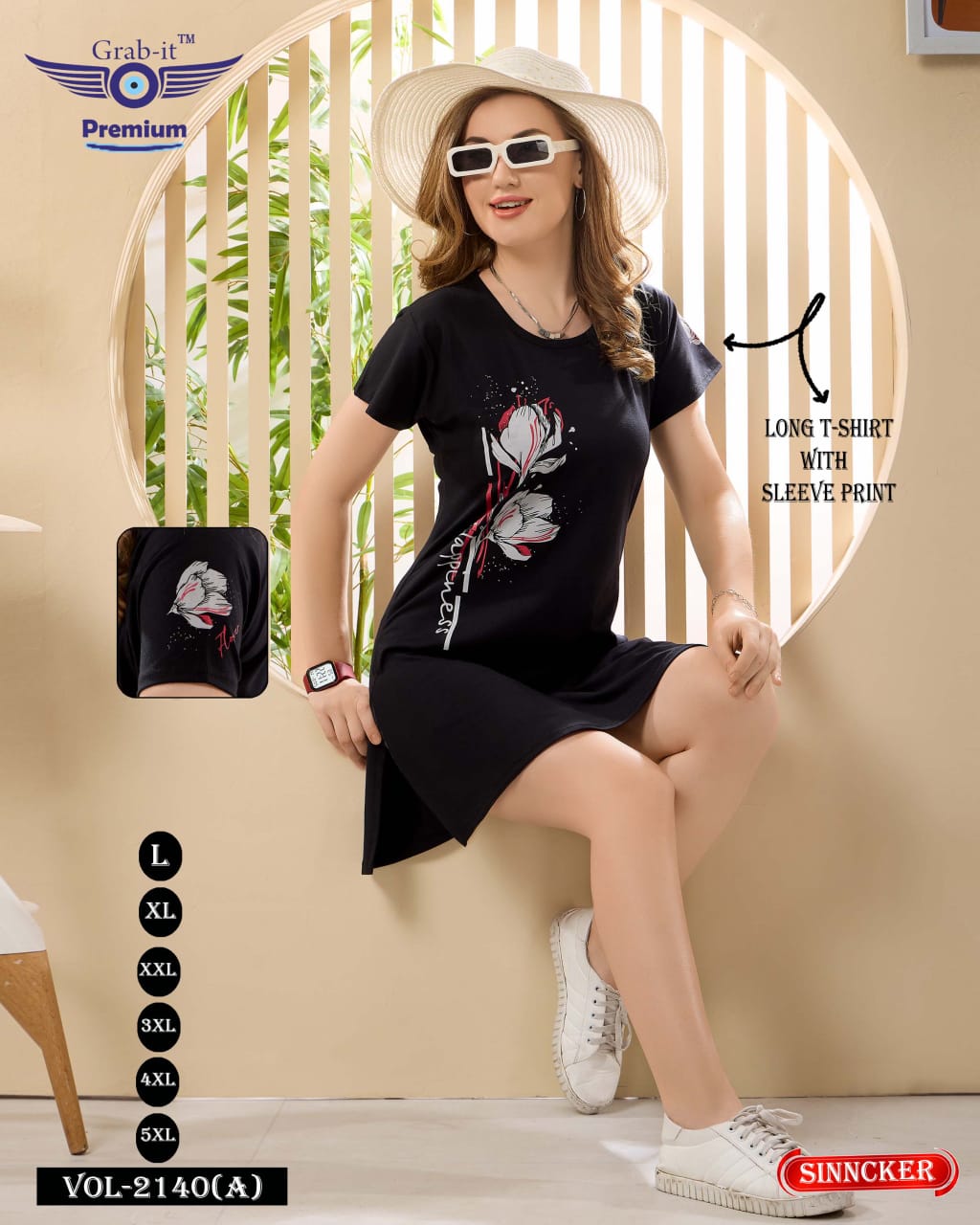 Sleeves Print Vol 2140 A Grab It Sinker Women Long Tshirt Supplier Gujarat