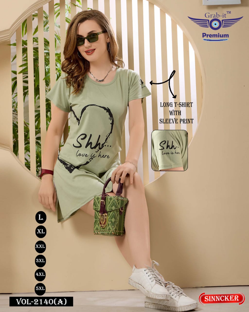 Sleeves Print Vol 2140 A Grab It Sinker Women Long Tshirt Supplier Gujarat