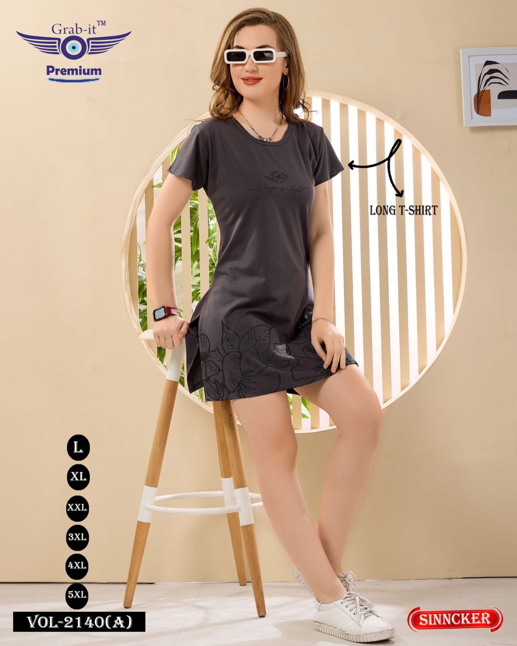 Sleeves Print Vol 2140 A Grab It Sinker Women Long Tshirt Supplier Gujarat
