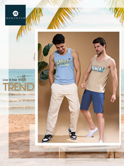 Sleevless 160 Momentum Cotton Biowashed Mens Tshirts Wholesale Rate