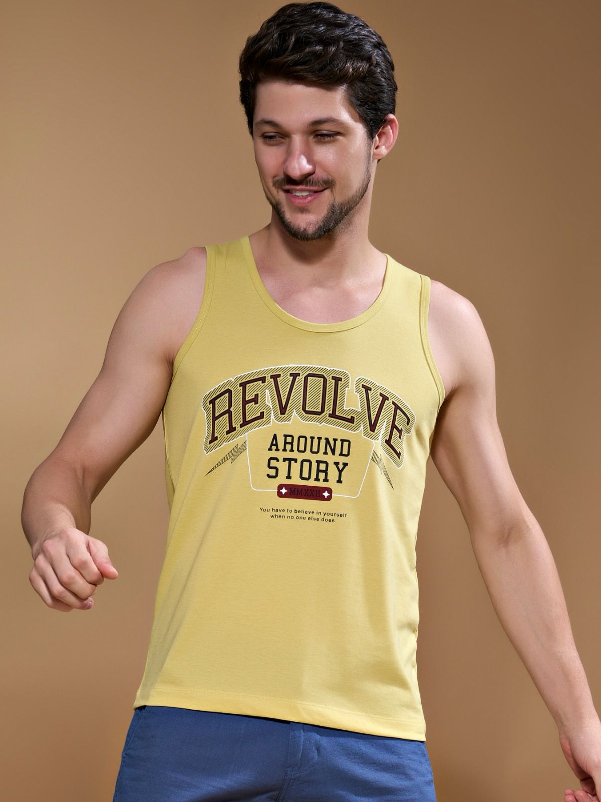 Sleevless 160 Momentum Cotton Biowashed Mens Tshirts Wholesale Rate