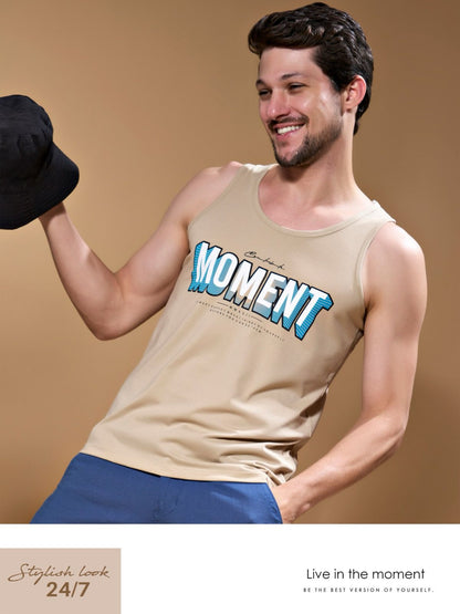 Sleevless 160 Momentum Cotton Biowashed Mens Tshirts Wholesale Rate