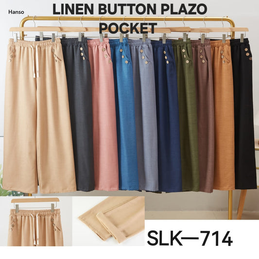 Slk 714 Hanso Linen Branded Palazzo Supplier