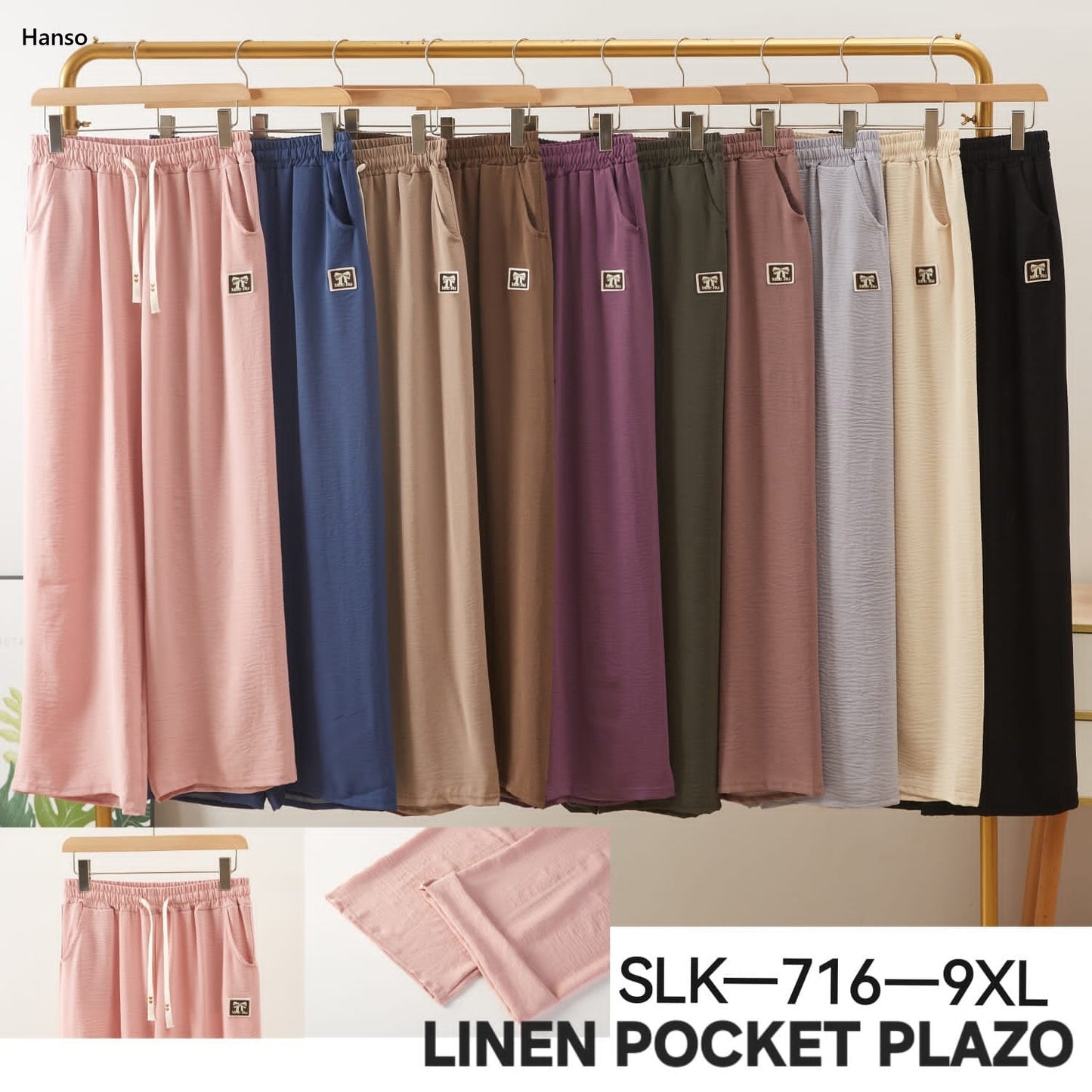 Slk 716 Hanso Linen Branded Palazzo Supplier Gujarat