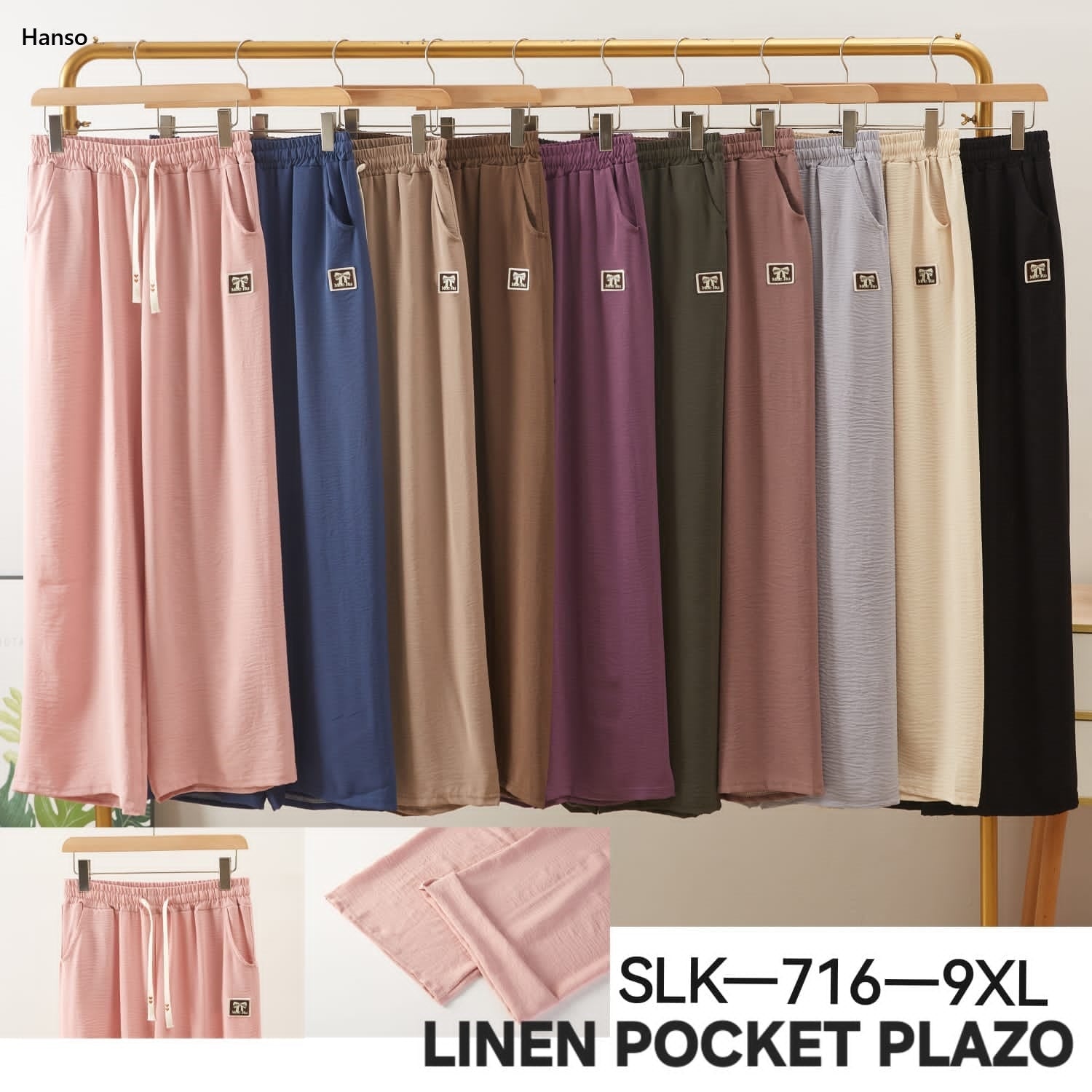 Slk 716 Hanso Linen Branded Palazzo Supplier Gujarat