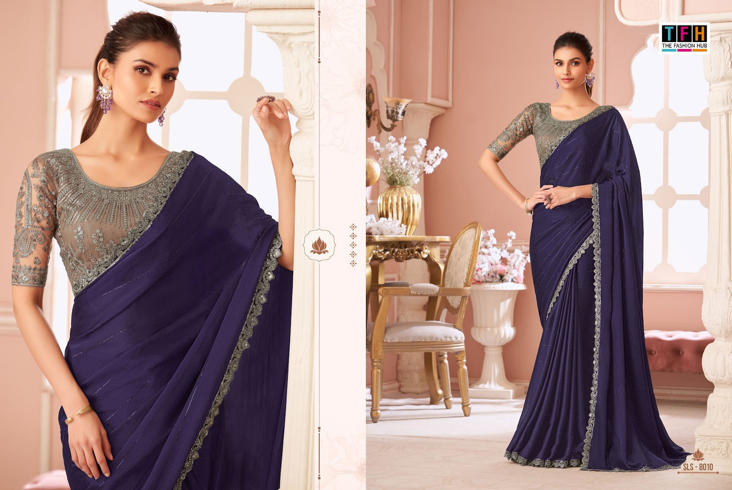 Sls 8001-8016 Tfh Georgette Sarees Manufacturer Ahmedabad