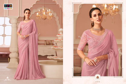 Sls 8001-8016 Tfh Georgette Sarees Manufacturer Ahmedabad