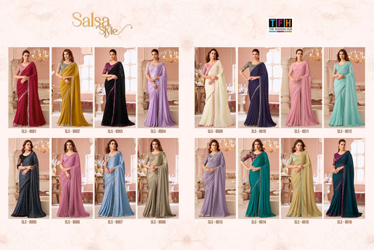 Sls 8001-8016 Tfh Georgette Sarees Manufacturer Ahmedabad