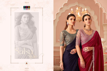 Sls 8001-8016 Tfh Georgette Sarees Manufacturer Ahmedabad