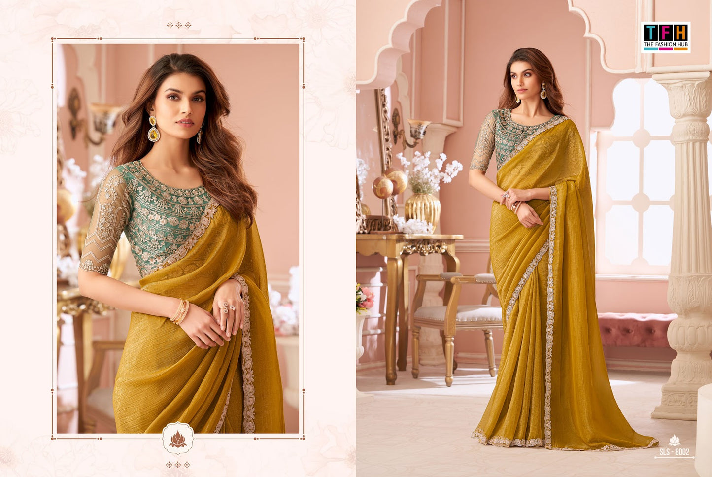Sls 8001-8016 Tfh Georgette Sarees Manufacturer Ahmedabad